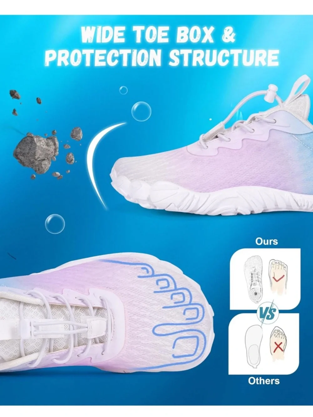 Barefoot Shoes Womens Mens Footwear Water Shoes Women 10 Men 8 Hiking Beach FCT - Picture 4 of 7